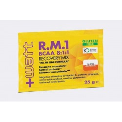 watt +watt R.M.1 BCAA 8:1:1 Recovery Mix monodose buste 25g Arancia