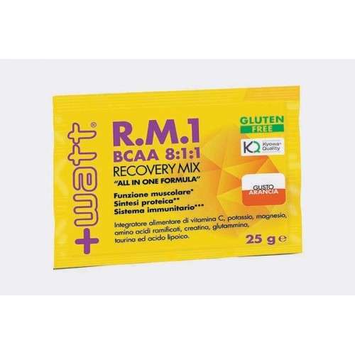 +watt R.M.1 BCAA 8:1:1 Recovery Mix monodose buste 25g Arancia