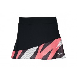 Abbigliamento Tennis Mizuno TENNIS FLYING SKIRT Black/Neon Flame Gonnellino sportivo