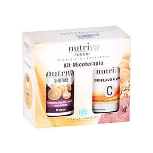 Nutriva Kit Micoterapia Shiitake + Bioflavo C 60+60cpr
