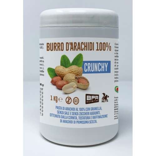 BPR Nutrition BURRO D'ARACHIDI 100% CRUNCHY 1Kg