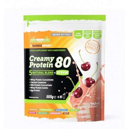 Named Sport CREAMY PROTEIN 80 Busta da 500g Cherry Yogurt Blend Proteico