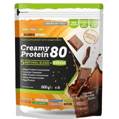 Named Sport CREAMY PROTEIN 80 Busta da 500g Exquisite Chocolate Blend Proteico