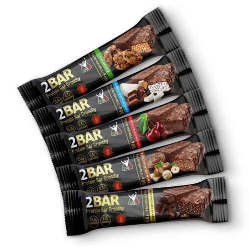 NET 2 BAR 2 monoporzioni da 30g Cioccolato e Caramello salato Barretta Energetica Spuntino Proteico