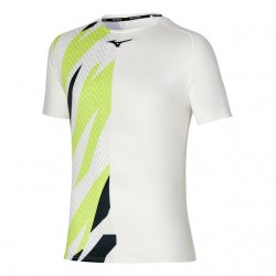 Abbigliamento Tennis Mizuno TENNIS SHADOW GRAPHIC White T-shirt