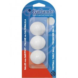 accessori calcio balilla Garlando – Blister di 3 palline bianche standard